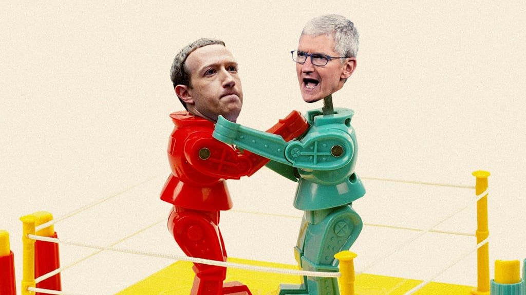 Apple Versus Facebook: Hva du trenger å vite om Tim Cook og Mark Zuckerbergs kamp